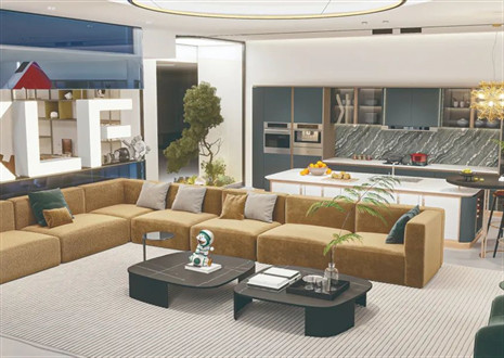 HIMALAYA居住空间设计奖丨易构易设计&xc体育：客餐厨一体化空间-无界之居